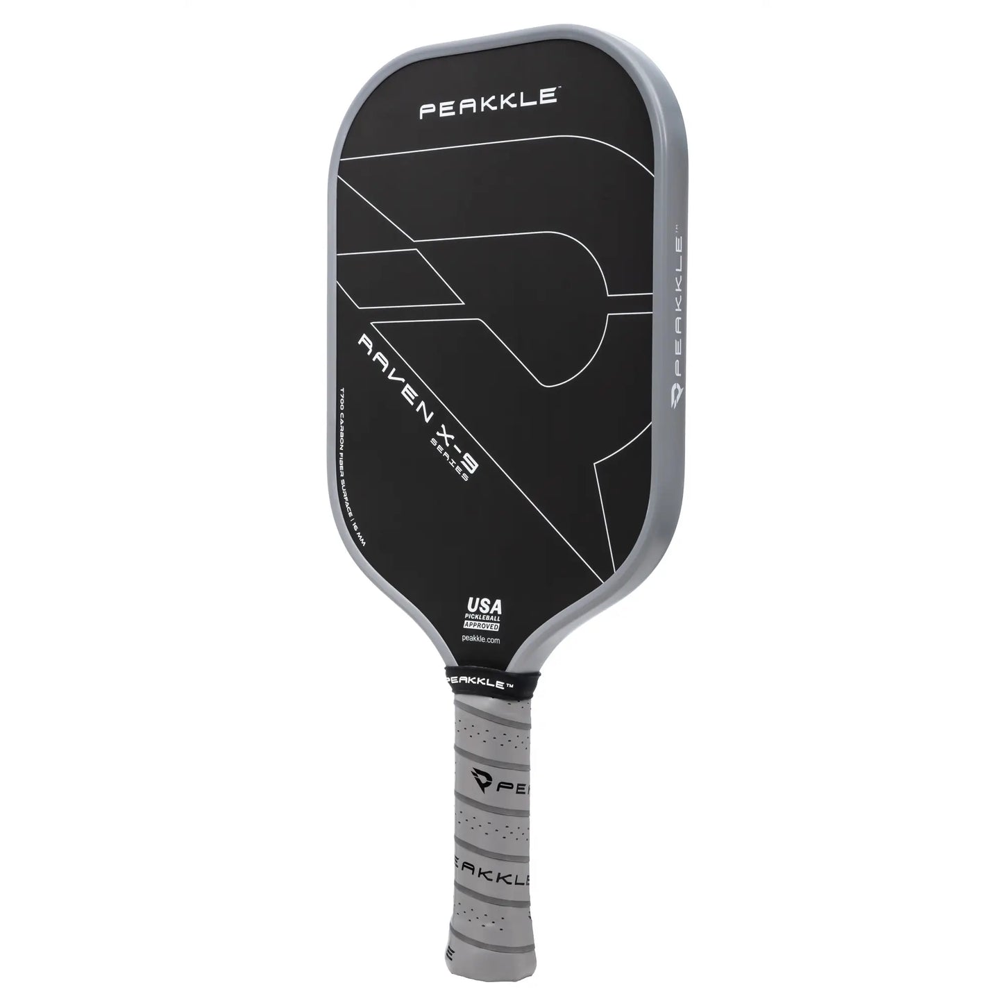 Image of a 16mm carbon fiber pickleball paddle being shown turned slightly to the left with a white background. Giving the feeling that it could be one of the coolest pickleball paddles on the market.