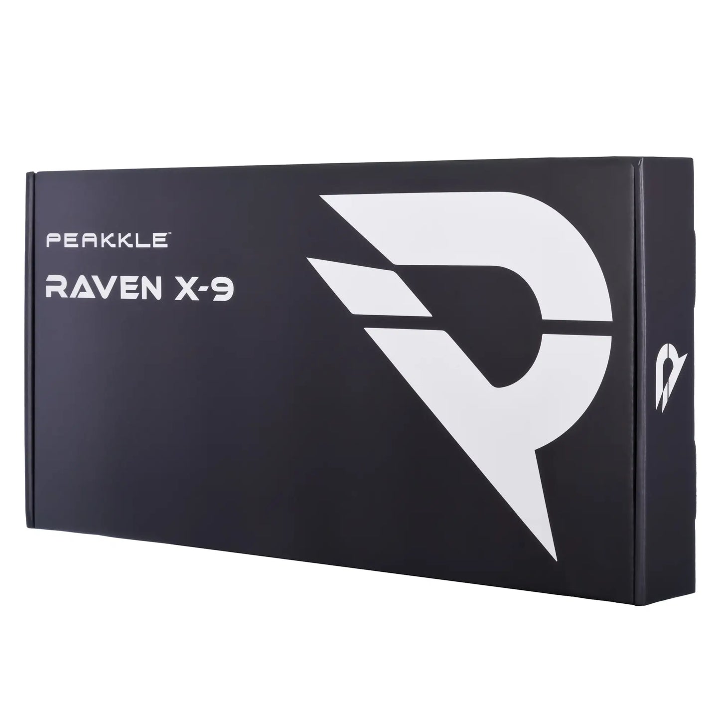 Image of the box which contains one of the best pickleball paddle for 3.0, 3.5 and 4.0 players with a white background. The box has a gray gradient tone in which appears the logo and the name of the brand.