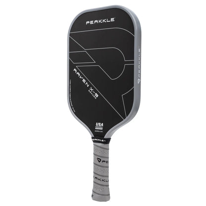 Image of a 16mm carbon fiber pickleball paddle being shown turned slightly to the left with a white background. Giving the feeling that it could be one of the coolest pickleball paddles on the market.